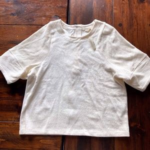 NEW Madewell Ottoman Jacquard Button-Back Top